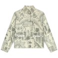 thumbnail image 4 of Jackets for Women Winter Coat Jackets Flannel Stand Collar Jacket(Fossil Chart,Size:S-4XL), 4 of 7