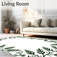 thumbnail image 2 of ODIKA 8'x10' Machine Washable Non-Slip Area Rug, Yuletide Patch Embellished with Evergreen and Festive Swirls High Traffic Rug, Green, 647875, 2 of 7