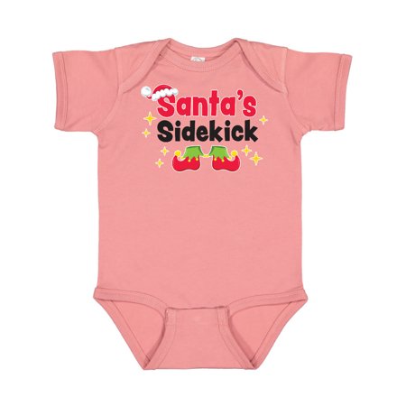 

Inktastic Santa s Sidekick with Santa Hat and Elf Feet Gift Baby Boy or Baby Girl Bodysuit