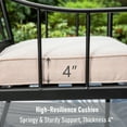 thumbnail image 3 of MF Studio Set of 2 Outdoor Patio Dining Chairs with Cushions, Weather Resistant, Black & Beige, 3 of 9