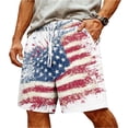 thumbnail image 2 of Men's Swim Trunks Swimming Trunks 250th Anniversary Pattern Beach Shorts with Mesh Lining and Pockets, 2 of 4