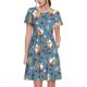 thumbnail image 1 of Balery Surf Shark Vestidos sueltos de manga corta para mujer, vestidos de verano 2025, vestidos casuales de corte A con vuelo., 1 of 6