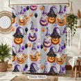 thumbnail image 2 of Halloween Purple Pumpkin Shower Curtain, Holiday Bathroom Decor, Polyester Fabric Waterproof Machine Washable, Halloween Home Party Decoration, 72 x 72 Inches, 2 of 7