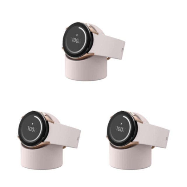 Methold Práctico y multifuncional soporte de carga para reloj, soporte de carga para reloj de silicona, corte preciso, gris rosado pálido Type1 NO1
