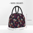 thumbnail image 2 of Disketp Roses Skulls Bolsa Térmica para Almuerzo, Lonchera con Abertura Amplia y Gran Capacidad, Organizador Reutilizable para Mujeres, Hombres y Adultos, 2 of 6