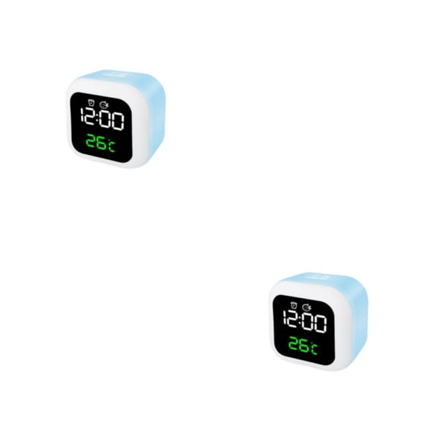 Reloj de pared digital Bearachild LED Cuadrado Azul 2Conjunto