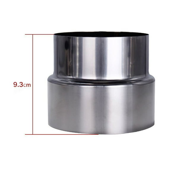 1Pc Stove Pipe Extension Reduction Connector Stainless Steel Flue Pipe Reducer Tubing Connector Chimney Adaptor Conversionjoint Ø100Mm/Ø90Mm
