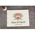 thumbnail image 4 of Darling Souvenir Personalized Engraved Laser Cut Wedding Guest Book Wooden Cover Sign-in Book Registry Guestbook Scrapbook-F6, 4 of 7
