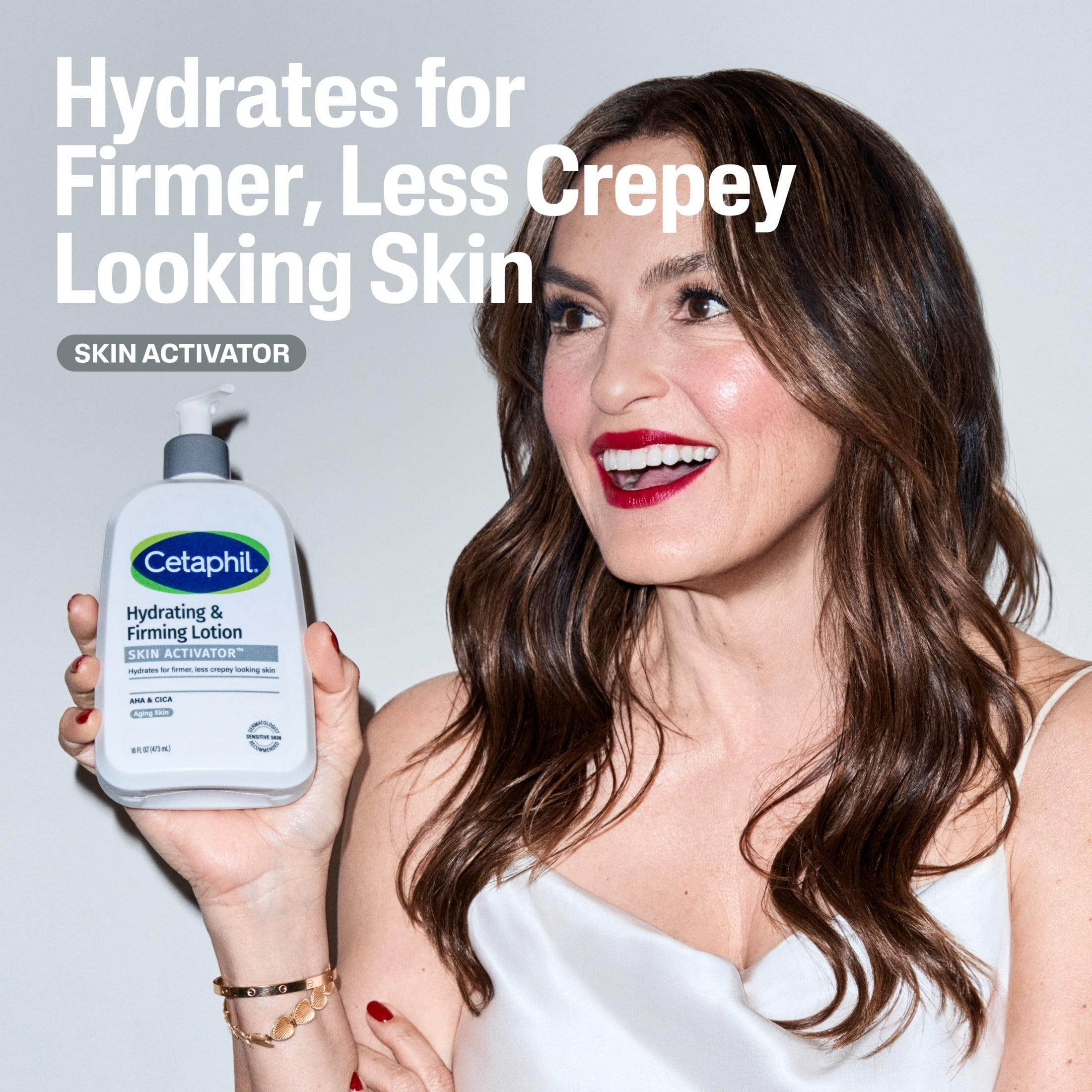 CETAPHIL Skin Activator Hydrating & Firming Body Lotion, Mandelic Acid (AHA) and Centella Asiatica (CICA) Body Moisturizer, Hydrates and Firms Aging Skin, Anti-Aging Body Skin Care​, 16 oz