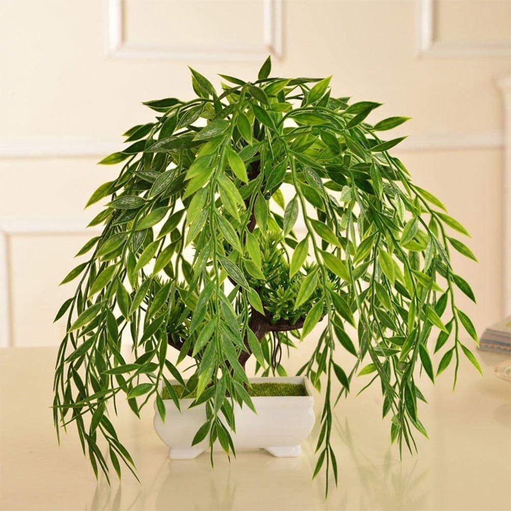 MAMOWEAR Artificial Weeping Willow, Fake Hanging Vine Faux Ivy Plants Greenery Leaves Garland UV Resistant for Home Indoor Outdoor Garden Door Wall Décor