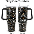 thumbnail image 3 of Halloween Tumbler 40 oz Skull Ghost Tumbler Trick or Treat Pumpkin Leak Proof Cups Insulated Coffee Travel Mugs for Halloween Gifts Goth Witchy Decor (1PCS), 3 of 6