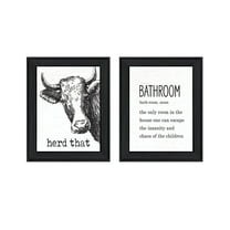 Trendy Decor 4U "HERD THAT!" Framed Wall Art for Living Room, Wall Art Print for Home Decor, Bedroom Wall Art by Lettered & Lined