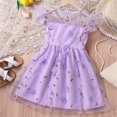 thumbnail image 4 of Vedolay Little Girl Dress Girls Dress Unicorn Printed Casual Party Twirly Dress for Kids,Purple 5-6 Years, 4 of 5