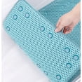 thumbnail image 2 of Aqua Blue Non‑Slip Soft Foam Quick-Dry Soft Bath Tub Mat with Strong Suction Cups - 36" x 17", 2 of 4