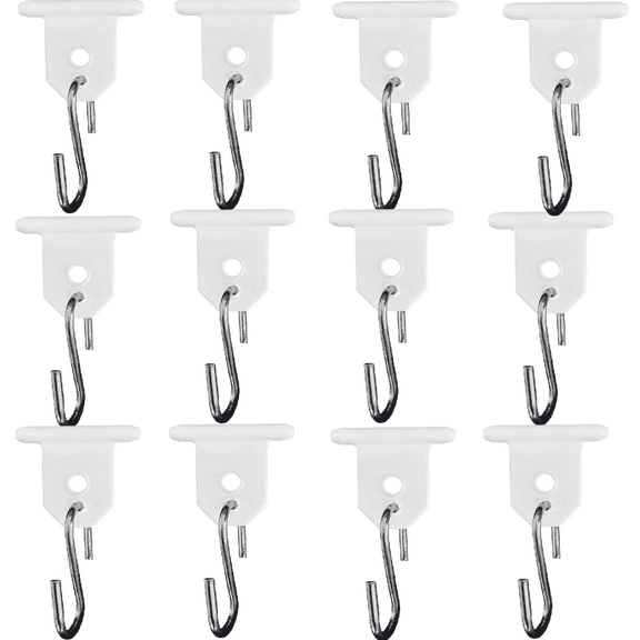 12 Pcs RV Awning Hooks, Trianu RV Awning Light Clips for Christmas Camping Awning Lights Decor, Hang Clothes, Hang Plants and More Easily Slide Into RV Awning Roller Bar Channel