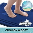 thumbnail image 4 of Smiry Memory Foam Toilet Rugs U-Shaped 20"x 24", Ultra Soft Absorbent Bathroom Rug, Non-Slip Machine Washable Contour Bath Rug, Navy Blue, 4 of 8