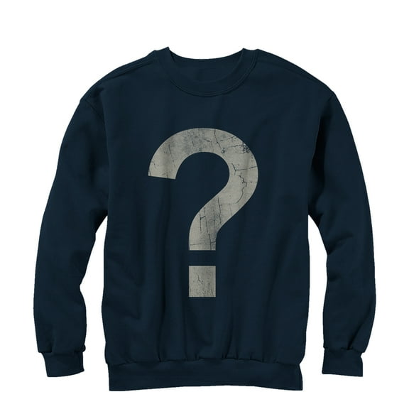 Men's Lost Gods Awesome Question Mark  Sweatshirt Navy Blue Small