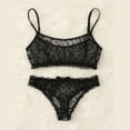 thumbnail image 3 of Ropa interior sexy de estilo europeo y americano de malla con volantes y puntos transparentes, lencería sexy de dos piezas, 3 of 5