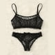 thumbnail image 1 of Ropa interior sexy de estilo europeo y americano de malla con volantes y puntos transparentes, lencería sexy de dos piezas, 1 of 6