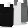 thumbnail image 2 of Cell Phone Wallet Card Holder Sleeves for Case, 3 Pack Black White Grey, 2 of 5