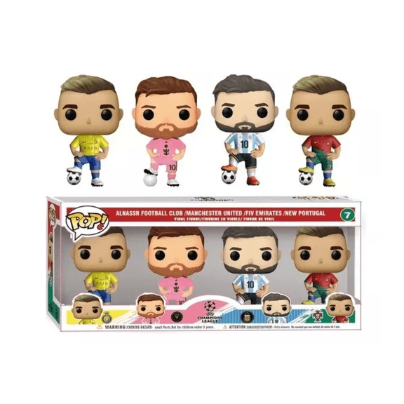 Paquete 4 Funkos Futbol: Cristiano Ronaldo y Lionel Messi