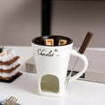 thumbnail image 2 of Dengmore Chocolate Melting Mug Chocolate Fondue Mugs Contain Fondue Bliss Cup & Forks Great for Date Night Birthday & Wedding Gifts, 2 of 6
