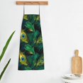 thumbnail image 5 of Zufioo Peacock Feathers2 Print Tie-up Apron, Unisex Kitchen Apron - Oil-proof, Stain-proof and Waterproof, Suitable for Restaurants and Service Industries-One Size, 5 of 9