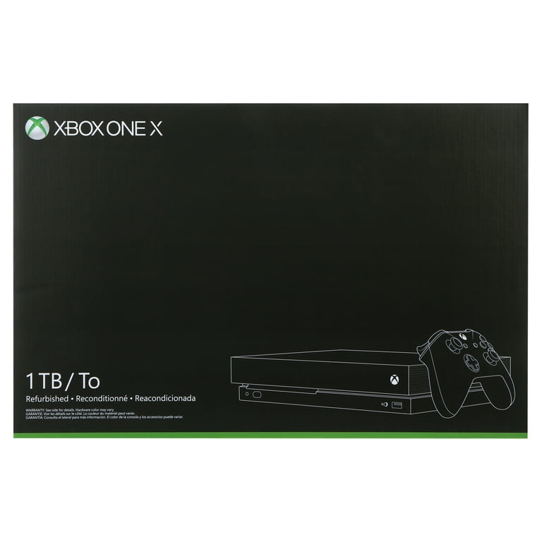 Restored Microsoft Xbox One X 1TB, 4K Ultra HD Gaming Console in Black,  FMQ-00042, 889842246971 (Refurbished)