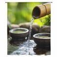 thumbnail image 2 of Flowing Water Zen Stones Sheer Curtains 108" Extra Long, Modern Country Abstract Art Light Filering Curtains, Privacy Drapes Simi Floor to Veiling Curtain for Living Room Bedroom Window Treatment, 2 of 9