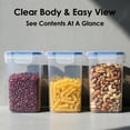thumbnail image 6 of 6 Pack Airtight Food Storage Containers Set, BPA-Free Plastic, 54oz/1.5qt/1.6L, Multipurpose Kitchen Pantry Organizers for Sugar, Flour, Pasta, Peanut, Dishwasher Safe, Includes Labels & Marker, 6 of 8