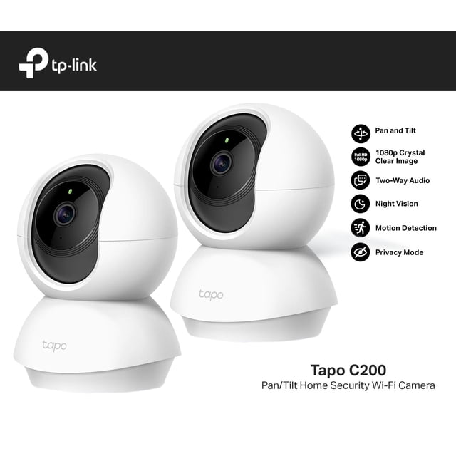 KIT DE 2 CAMARAS DE VIGILANCIA TP-Link Tapo C200 1080P Full HD