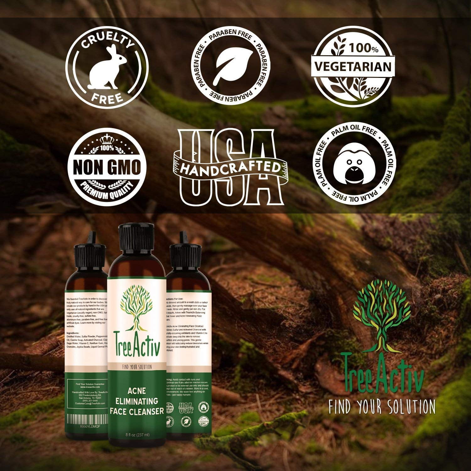 treeactiv acne eliminating face cleanser