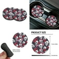 thumbnail image 7 of FOR U DESIGNS Skull Rose Print 10 Pcs Car Accessories Set Breathable Front Rear Seat Covers Car Air Vent Storage Bag Auto Garbage Can Steering Wheel Cover Coaster Keychain Fits for SUV Van Truck, 7 of 7