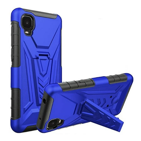 Phone Case for Alcatel TCL A30 / TCL-A3 Case / A509DL Case / Build-in Kickstand Case (Kickstand Blue)