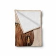 thumbnail image 2 of Bear Soft Flannel Fleece Throw Blanket, Ink Drawing Style Wildlife Beast Carnivore Walking Zoology Nature Themed Art, Cozy Plush for Indoor and Outdoor Use, 60" x 80", Brown Rose, by Ambesonne, 2 of 6