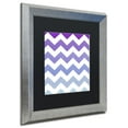 thumbnail image 2 of Trademark Fine Art 'Purple-Blue Chevron' Silver Framed Art by Color Bakery, 2 of 4