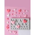 thumbnail image 3 of 25 Cavity Heart Shaped Silicone Molds For Valentine's Day Chocolate, Fondant, Cake Decor, Candle, Plaster, Clay Mold, Baking Tools, 3 of 5