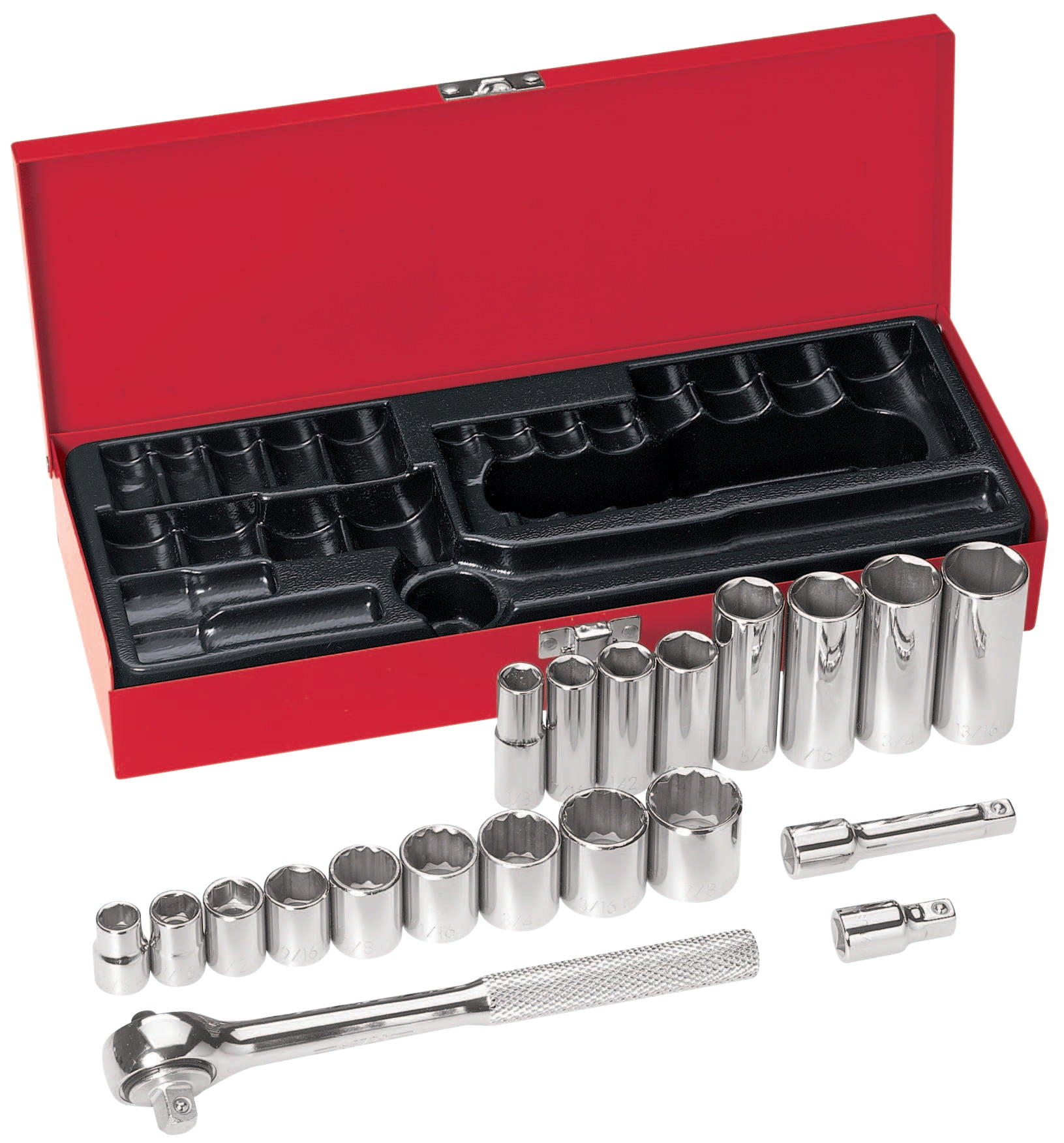 Klein Tools 20 Piece Socket Sets, 3/8 in