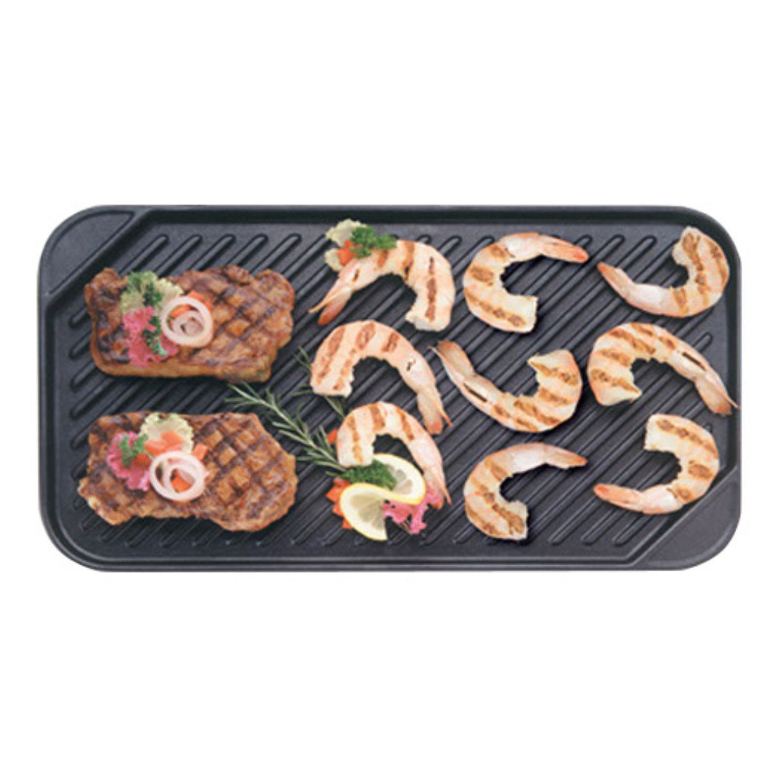 Ribbed Double Burner Grill With Excalibur