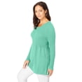 thumbnail image 3 of Jessica London Women's Plus Size Ribbed Baby Doll Tunic Sweater, 3 of 4