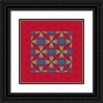 thumbnail image 1 of Murdock, Ramona 20x20 Black Ornate Wood Framed with Double Matting Museum Art Print Titled - Lotus Tile Colored II, 1 of 4