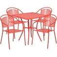 thumbnail image 2 of Ensemble de Table de Patio Blanc 28SQ, 2 of 5