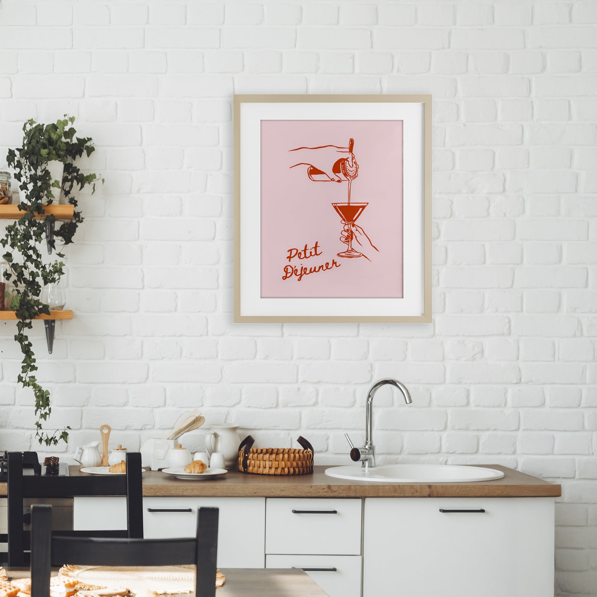 Stupell Industries Pouring Brunch Cocktail Birch Framed Print Under Glass, design by The Prints Vibe