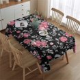 thumbnail image 2 of Pioneer Flower Floral Print Pattern Rectangle Tablecloth 60"x84",Waterproof Polyester Rectangle Table Cloth, Wipeable Spillproof Polyester Tablecloth for Dining, Camping, Indoor and Outdoor, 2 of 5