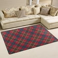 thumbnail image 2 of Coolnut Lightweight Carpet Mats, 31 x 20 inches Area Soft Rugs Floor Mat Doormat Decoration for Rooms Entrance Green Red Classic Tartan, 2 of 6