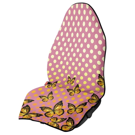 POLERO Butterfly Polka Dot Car Seat Towel Cover, Universal Terry Cloth Liner Suitable for Cars and Trucks, for Car Enthusiasts and Drivers