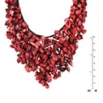thumbnail image 3 of Handmade Synthetic Coral V-Shape Red Chandelier Necklace, 3 of 4