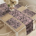 thumbnail image 2 of Ambesonne Abstract Table Runner & Placemats, Dancers and Flowers, Placemat 4 pcs + Runner 12"x72", Rose Black Dried Rose, 2 of 2