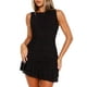 thumbnail image 2 of Vestido OZICERD para mujer, corte ajustado con cuello de barco, tamaño mini, negro, XS, 2 of 7