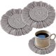 thumbnail image 1 of Posavasos absorbentes hechos a mano de macramé trenzado, posavasos bohemios con decoración bohemia, posavasos estilo granja, posavasos súper absorbentes resistentes al calor para bebidas, 1 of 5